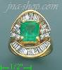 14K Gold Diamond 1.75ct / Emerald 2ct Colored Stone Ring