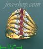 14K Gold Diamond 0.1ct / Ruby 0.7ct Colored Stone Ring