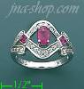 14K Gold Diamond 0.25ct / Ruby 0.77ct Colored Stone Ring