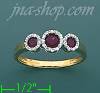 14K Gold Diamond 0.24ct / Ruby 0.5ct Colored Stone Ring