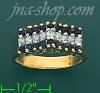 14K Gold Diamond 0.4ct / Sapphire 1ct Colored Stone Ring