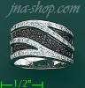 14K Gold Diamond 0.4ct / Black Diamond 0.45ct Colored Stone Ring