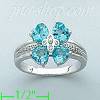 14K Gold Diamond ct / Blue Topaz 2.5ct Colored Stone Ring