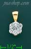 14K Gold 0.8ct Diamond Charm Pendant