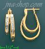 14K Gold 0.6ct Diamond Hoop Earrings