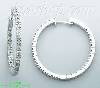 14K Gold 1.12ct Diamond Hoop Earrings
