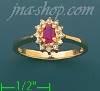 14K Gold 0.13ct Diamond Half Set Ring