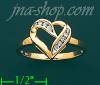 14K Gold 0.12ct Diamond Half Set Ring