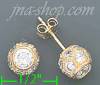 14K Gold Assorted CZ Earrings