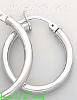 14K Gold White Hoop Earrings