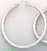 14K Gold White Hoop Earrings