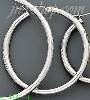 14K Gold White Hoop Earrings