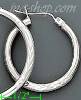 14K Gold White Hoop Earrings