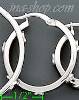 14K Gold White Hoop Earrings