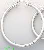 14K Gold White Hoop Earrings