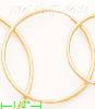14K Gold Plain Hoop Earrings