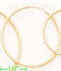 14K Gold Plain Hoop Earrings