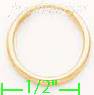 14K Gold Plain Hoop Earrings