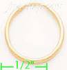 14K Gold Plain Hoop Earrings