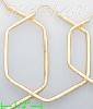 14K Gold Stamped Hoop Earrings