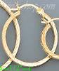 14K Gold Stamped Hoop Earrings