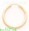 14K Gold Dia-Cut Hoop Earrings