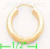 14K Gold Dia-Cut Hoop Earrings