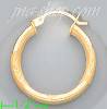 14K Gold Dia-Cut Hoop Earrings