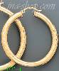 14K Gold Dia-Cut Hoop Earrings