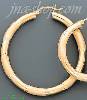 14K Gold Dia-Cut Hoop Earrings