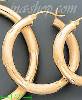 14K Gold Dia-Cut Hoop Earrings