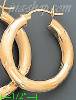 14K Gold Dia-Cut Hoop Earrings