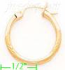 14K Gold Dia-Cut Hoop Earrings