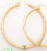 14K Gold Dia-Cut Hoop Earrings