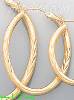 14K Gold Dia-Cut Hoop Earrings