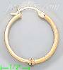 14K Gold Dia-Cut Hoop Earrings