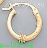 14K Gold Dia-Cut Hoop Earrings
