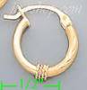 14K Gold Dia-Cut Hoop Earrings