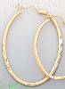 14K Gold Dia-Cut Hoop Earrings