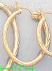 14K Gold Dia-Cut Hoop Earrings