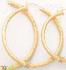 14K Gold Dia-Cut Hoop Earrings