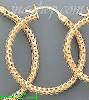 14K Gold Dia-Cut Hoop Earrings