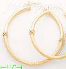 14K Gold Dia-Cut Hoop Earrings