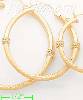 14K Gold Dia-Cut Hoop Earrings