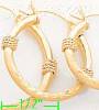 14K Gold Dia-Cut Hoop Earrings