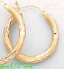 14K Gold Twist & Dia-Cut Earrings