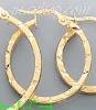 14K Gold Twist & Dia-Cut Earrings