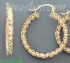 14K Gold Twist & Dia-Cut Earrings