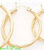 14K Gold Twist & Dia-Cut Earrings