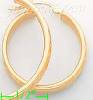 14K Gold Razor Hoop Earrings